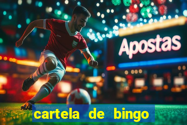 cartela de bingo pra imprimir